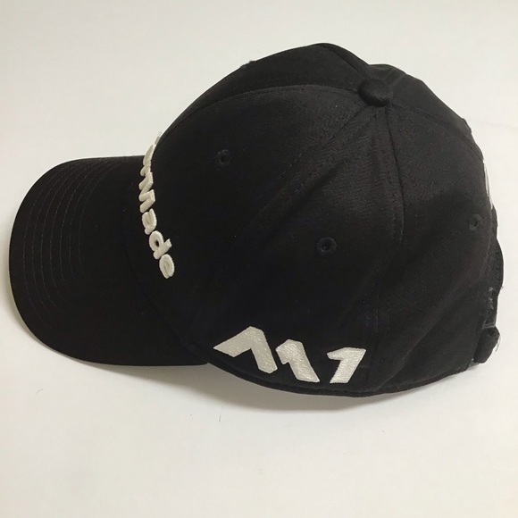 TaylorMade Golf Hat White Black M1 TP5 Hook Loop Strap Back Tour Cap Embroidery - Picture 5 of 11